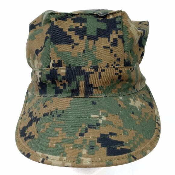 Vintage Military Cap Utility M.C. 1988 Made in USA Camo Hat - Men's Size Small - Picture 2 of 7